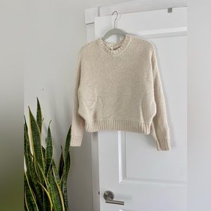 Aritzia The Group Babaton Cropped Alpaca Knit Sweater